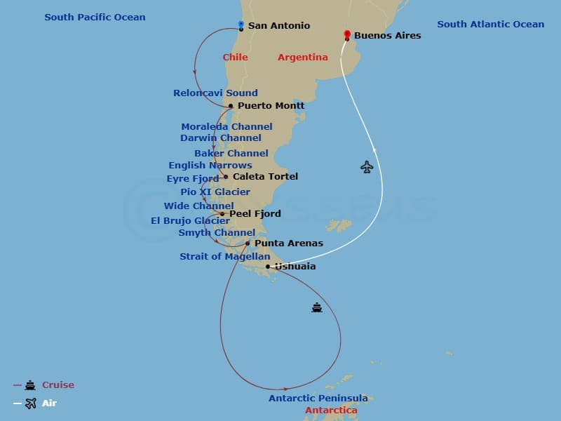 Cruise Itinerary Map