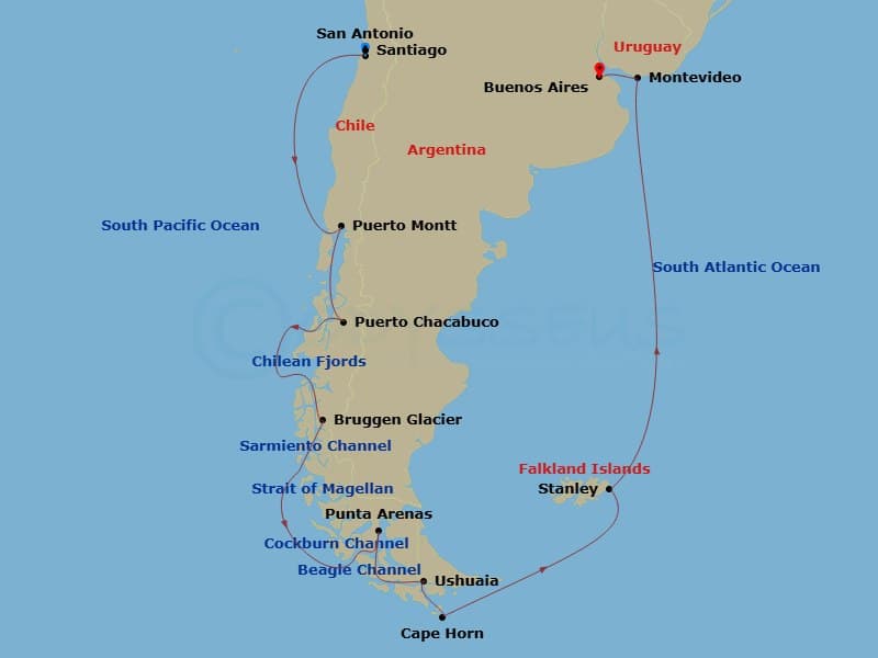 Cruise Itinerary Map
