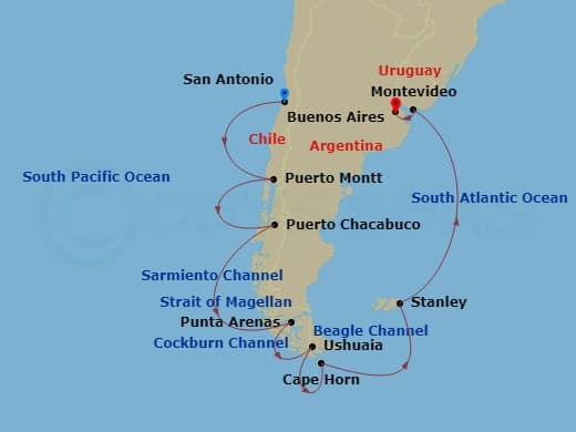 Cruise Itinerary Map