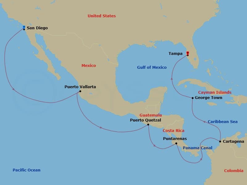 Cruise Itinerary Map