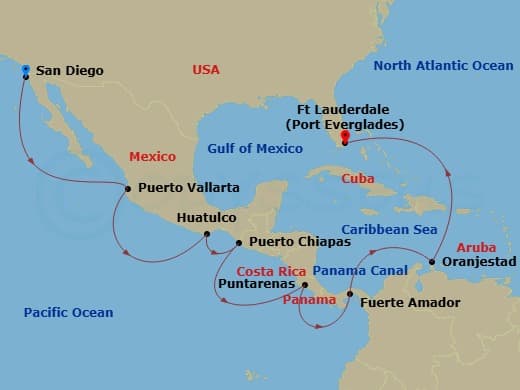 Cruise Itinerary Map