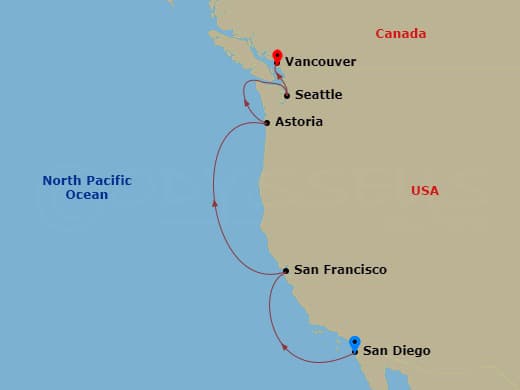 Cruise Itinerary Map