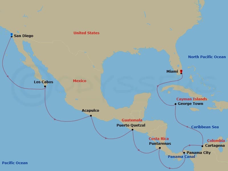 Cruise Itinerary Map