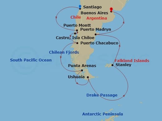 Cruise Itinerary Map