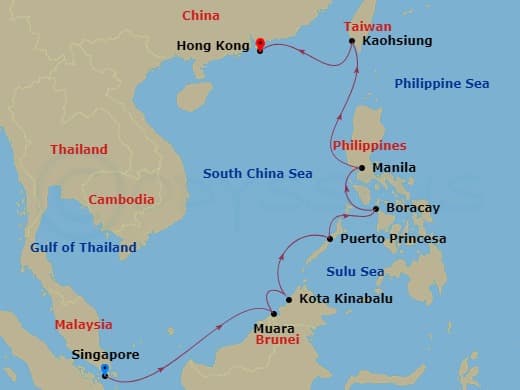 Cruise Itinerary Map