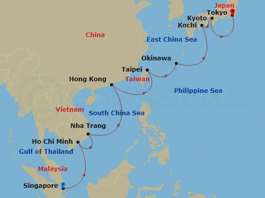 Cruise Itinerary Map