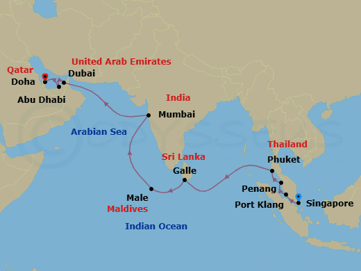Cruise Itinerary Map