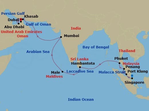 Cruise Itinerary Map