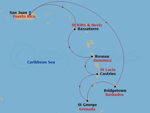 Cruise Itinerary Map