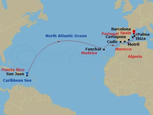 Cruise Itinerary Map