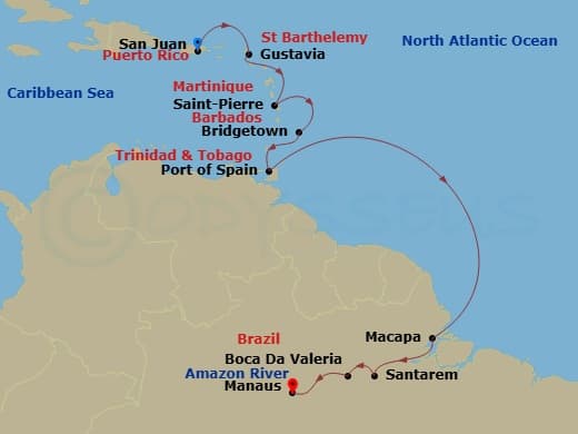 Cruise Itinerary Map