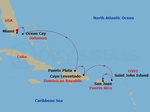 Cruise Itinerary Map