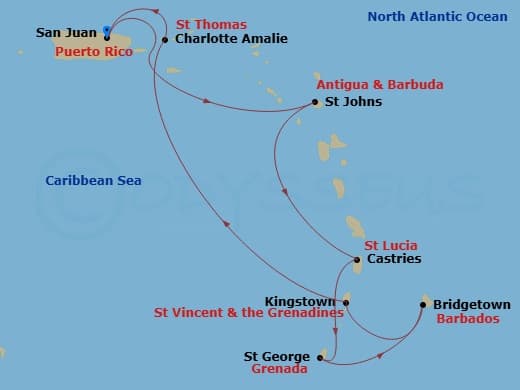 Cruise Itinerary Map