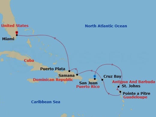 Cruise Itinerary Map