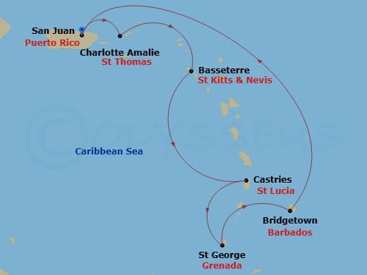Cruise Itinerary Map