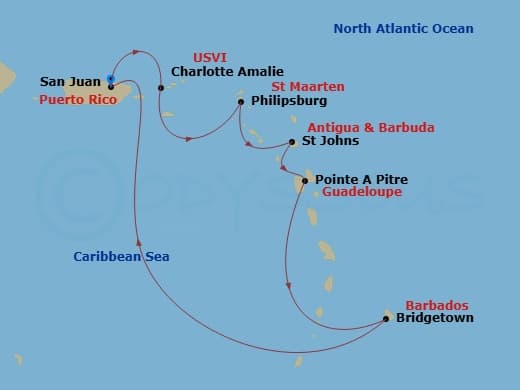 Cruise Itinerary Map
