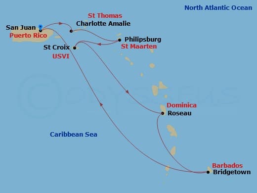 Cruise Itinerary Map