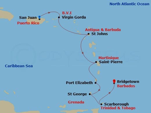 Cruise Itinerary Map