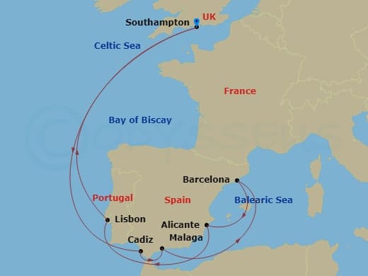 Cruise Itinerary Map