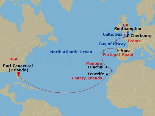 Cruise Itinerary Map