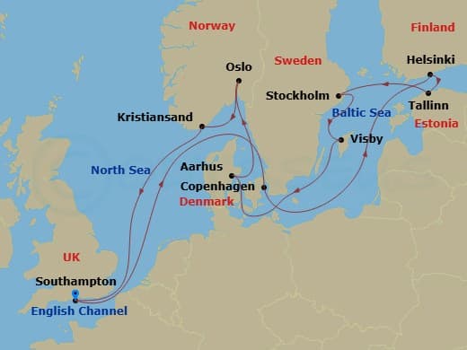 Cruise Itinerary Map