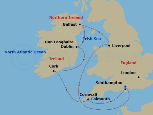 Cruise Itinerary Map