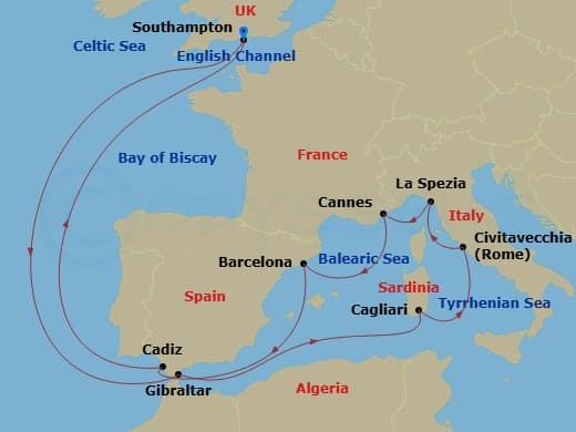 Cruise Itinerary Map
