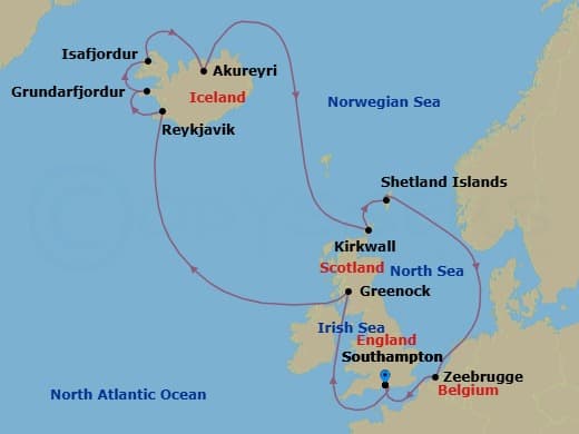 Cruise Itinerary Map