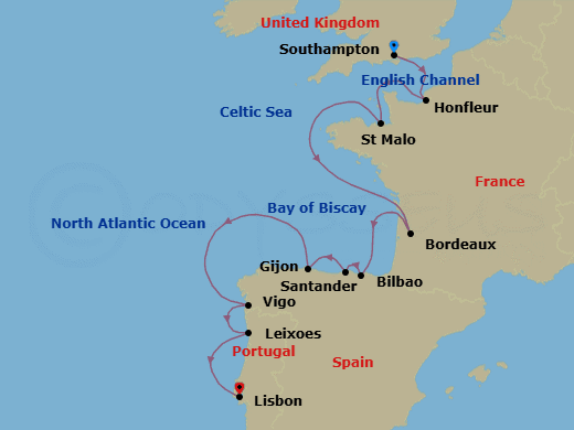 Cruise Itinerary Map