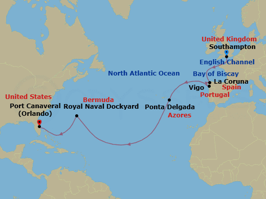 Cruise Itinerary Map
