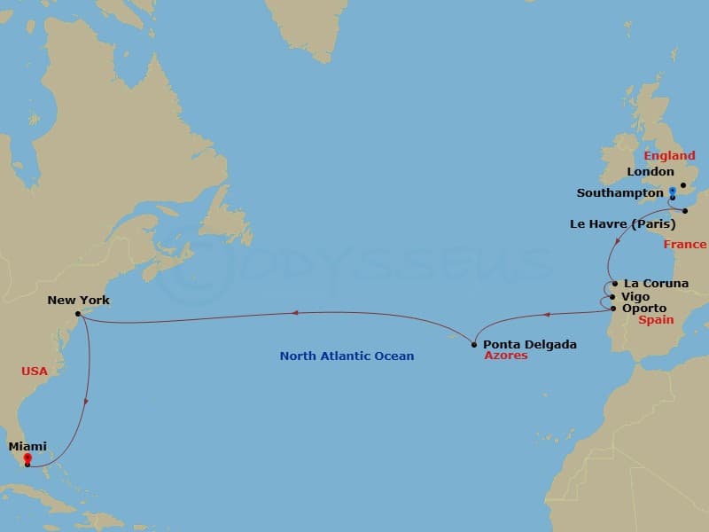 Cruise Itinerary Map