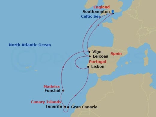 Cruise Itinerary Map