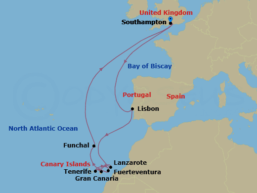 Cruise Itinerary Map