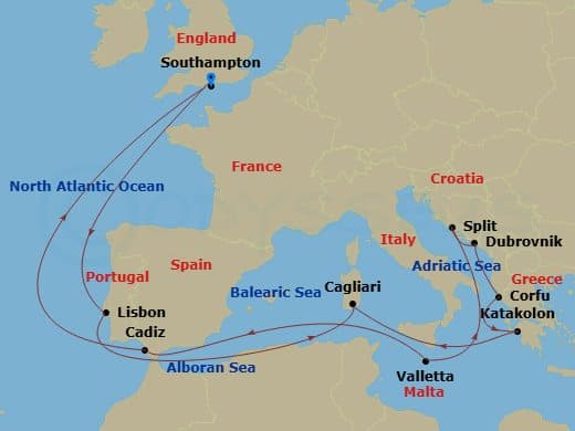 Cruise Itinerary Map