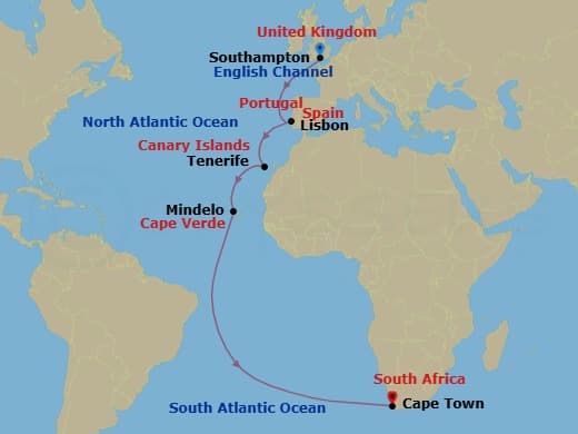 Cruise Itinerary Map