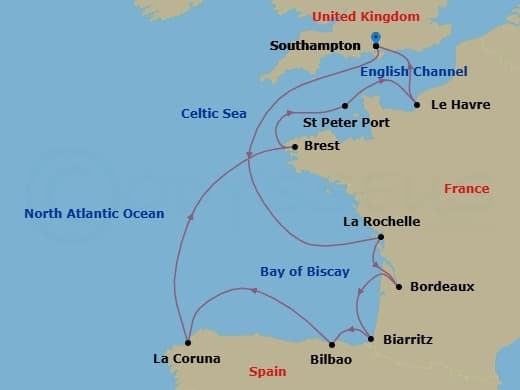 Cruise Itinerary Map