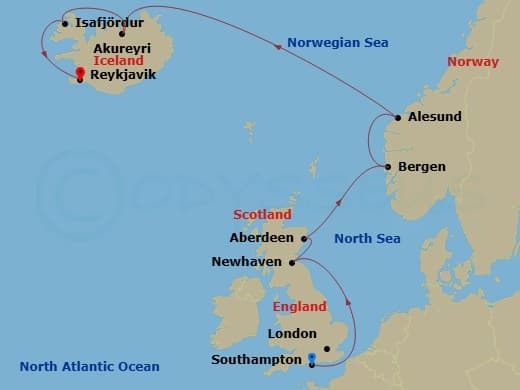 Cruise Itinerary Map