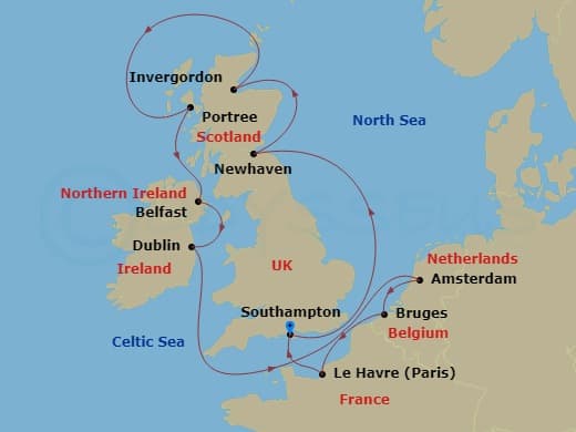 Cruise Itinerary Map