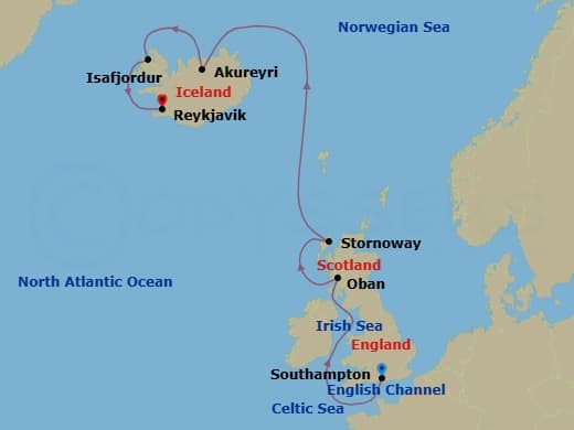 Cruise Itinerary Map