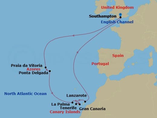 Cruise Itinerary Map