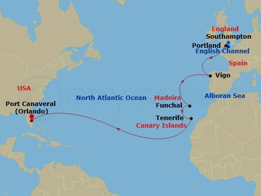 Cruise Itinerary Map
