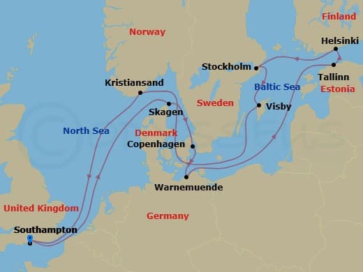 Cruise Itinerary Map