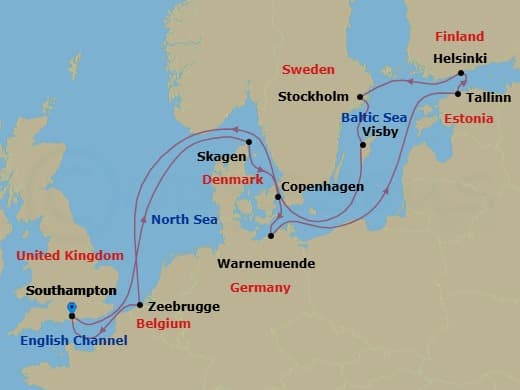 Cruise Itinerary Map