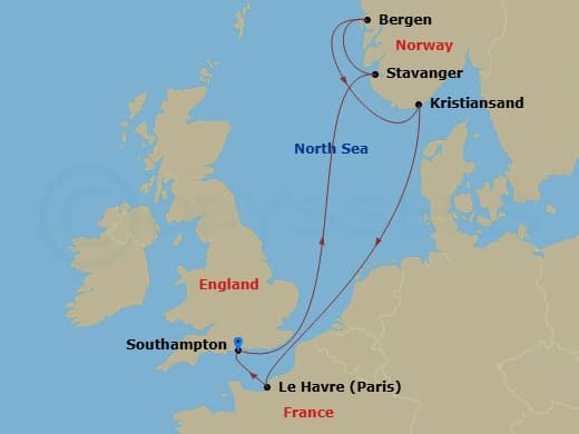 Cruise Itinerary Map