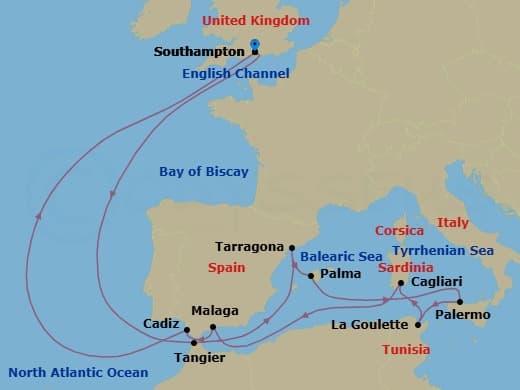 Cruise Itinerary Map
