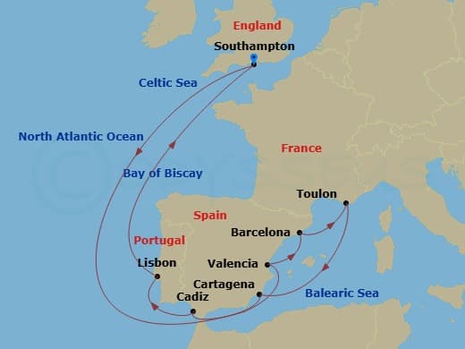 Cruise Itinerary Map