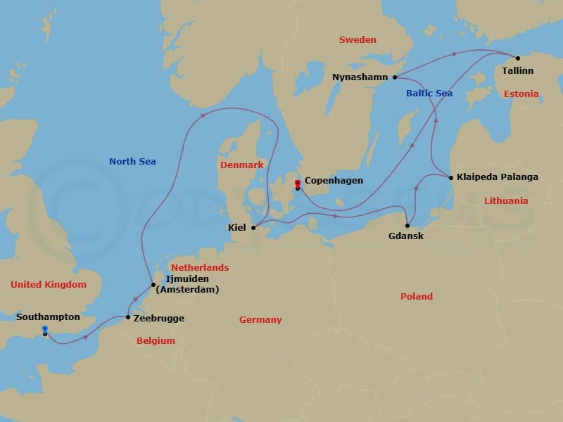 Cruise Itinerary Map