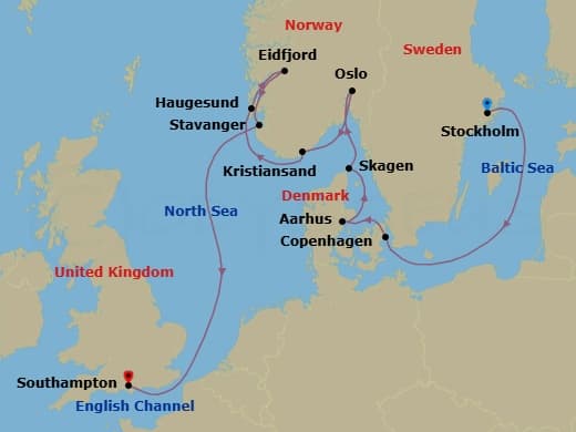 Cruise Itinerary Map