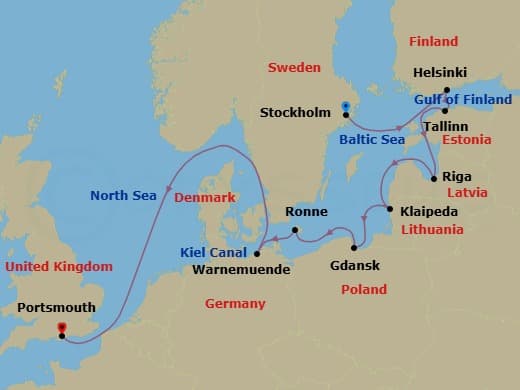 Cruise Itinerary Map
