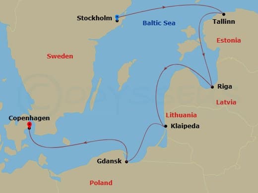 Cruise Itinerary Map